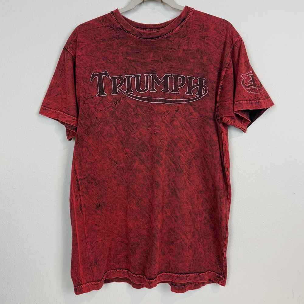 Triumph Motorcycles Old School Rocker Tee Red M